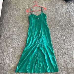Vibrant Green Midi Dress